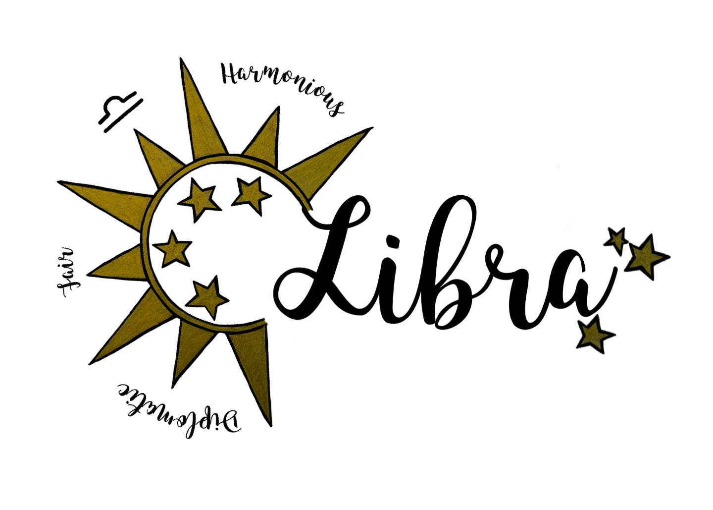 Star Sign Illustration - Digital Download