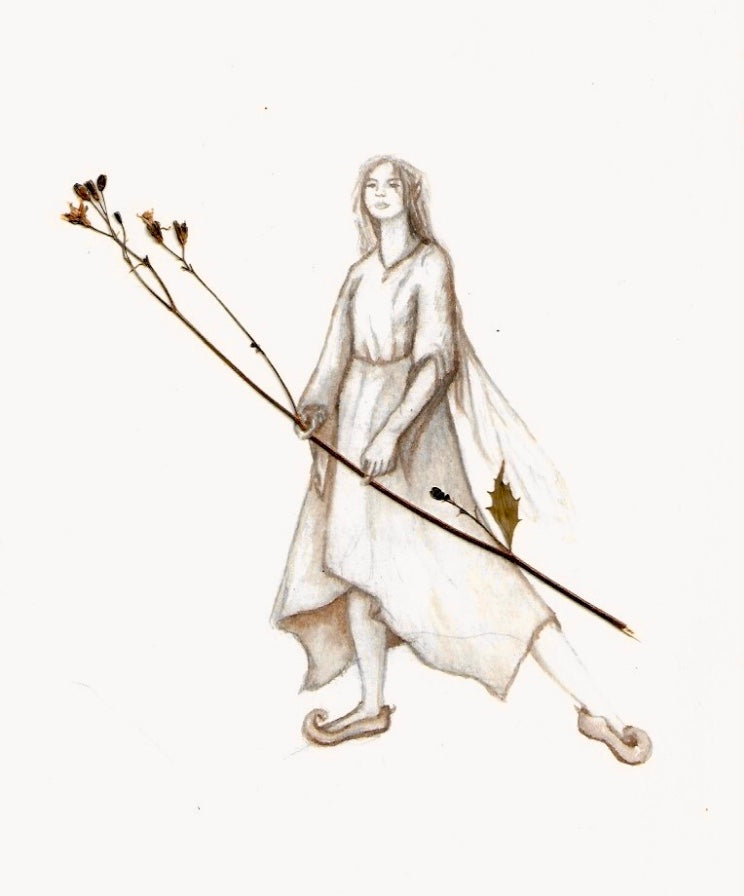 The Fairy Guard - Print with Flower